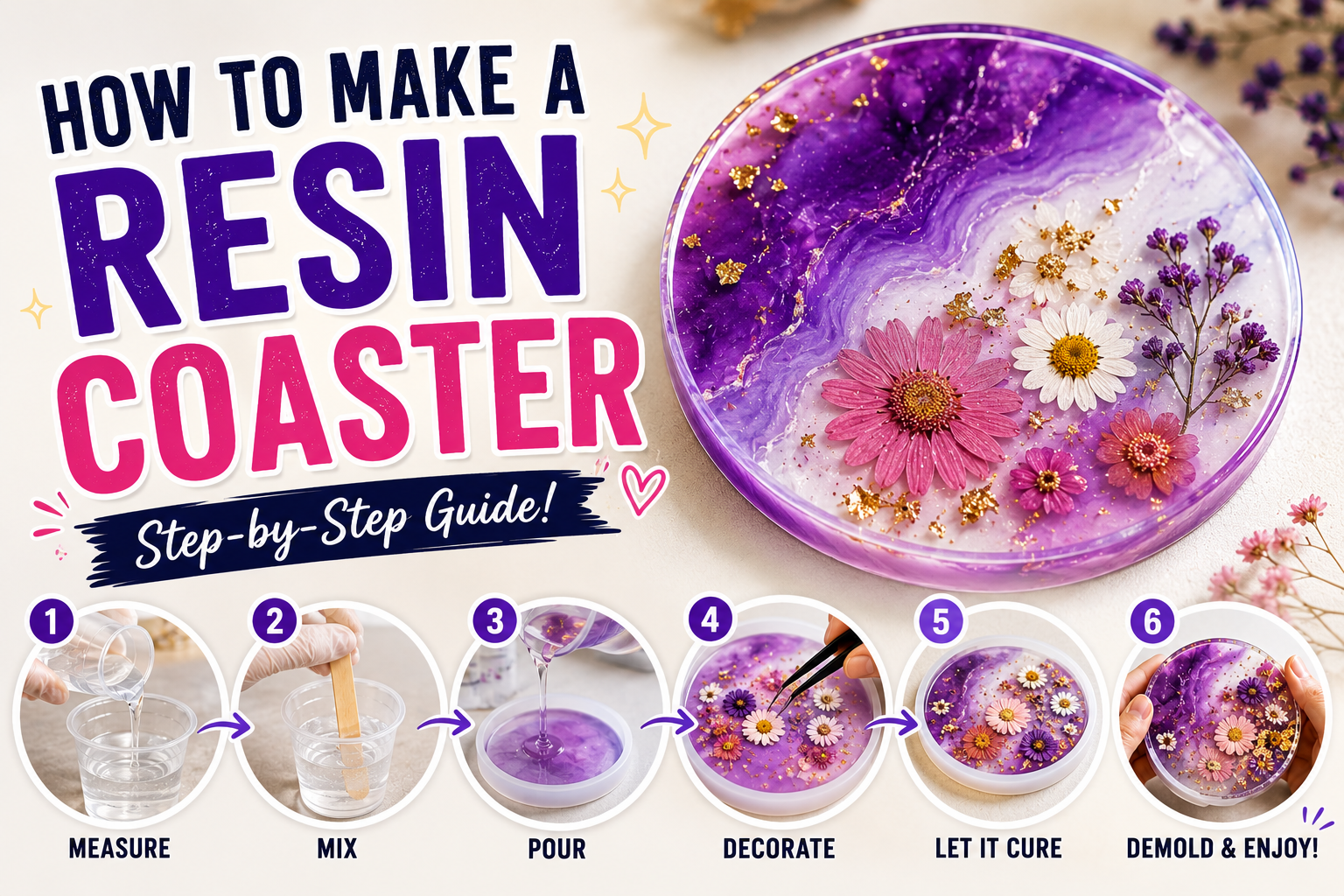 how to make a resin coaster